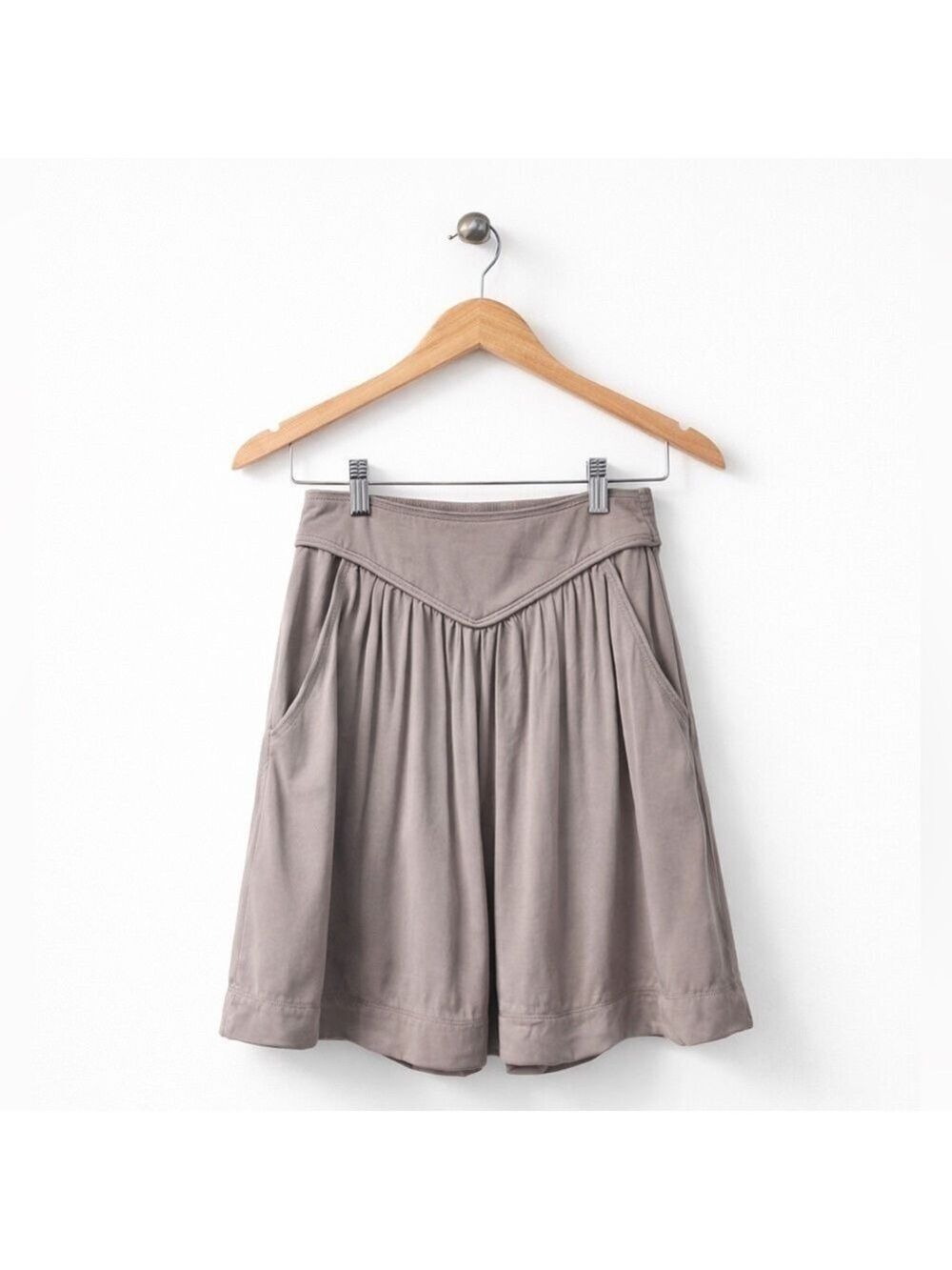 Aritzia Wilfred Gabrielle Mini Pleated Skirt Size XS Neutral